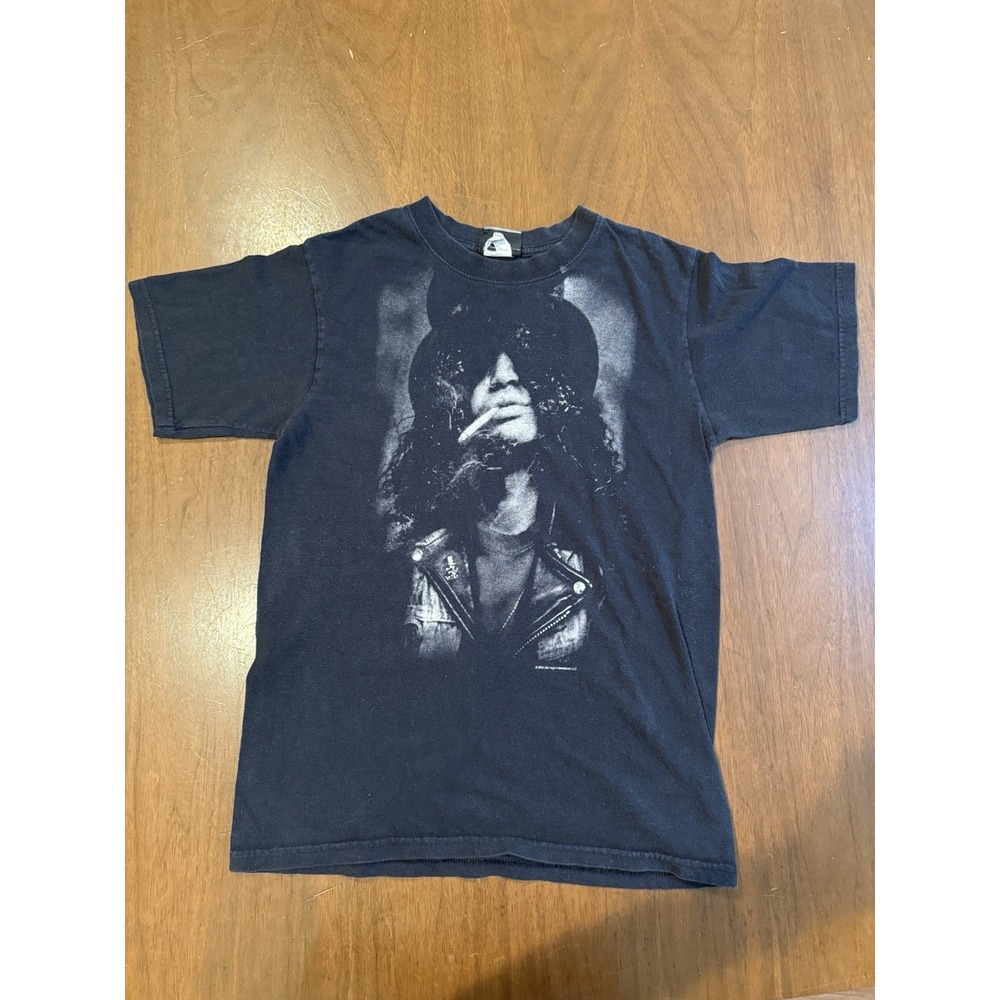 VTG Y2K Slash Guns Roses Graphic T Shirt Liquid Blue 2004 Dik Hayd 100% Cotton